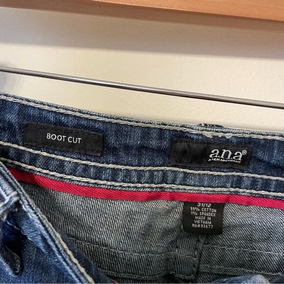 Ana 12 blue Jean denim bedazzled trendy Y2K vibes casual - Picture 4 of 7